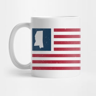 Vintage Mississippi USA Flag // Retro American Flag Stars and Stripes Mug